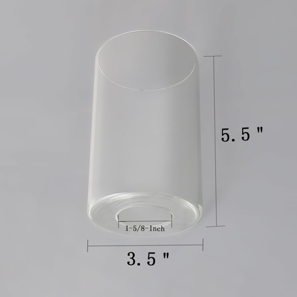 Anmytek 2pack Lighting Replacement Glass Cylinder Frosted Glass Lamp